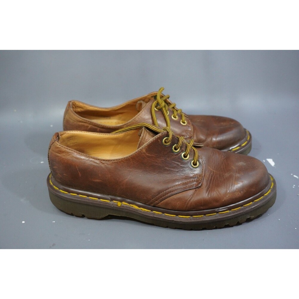 Vintage Dr Martens 1561 Made in England 4 Eye Brown Leather Oxford US Men 8 UK 7